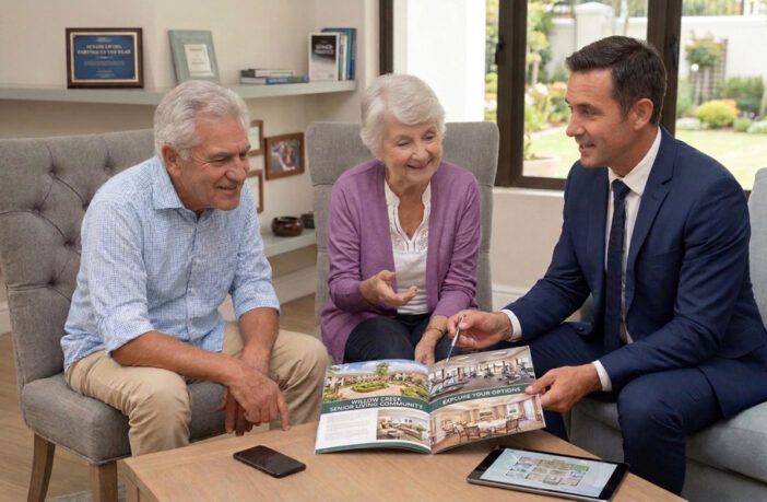 Senior living placement specialist with a family
